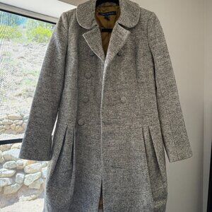 FRENCH CONNECTION | Women’s Double Breasted Marled Wool Blend Peacoat, Size 4